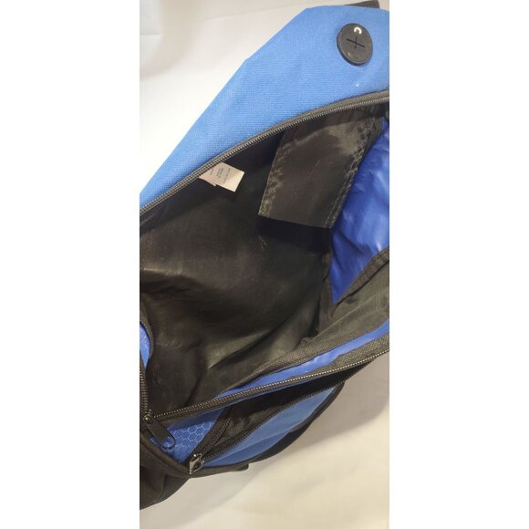 Port Authority Honeycomb Sling Crossbody Bag Blue Embroidered - Picture 4 of 9